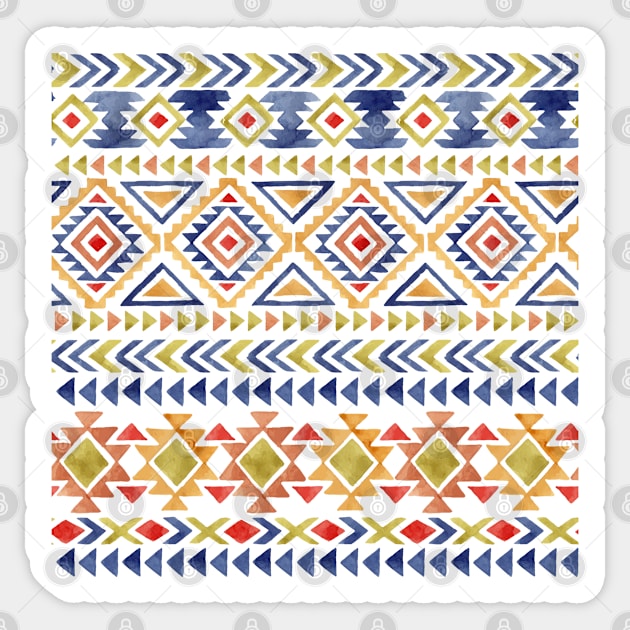 Bohemian Boho Water Color Pattern Sticker by Shirtz Tonight